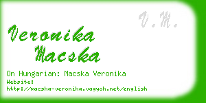 veronika macska business card